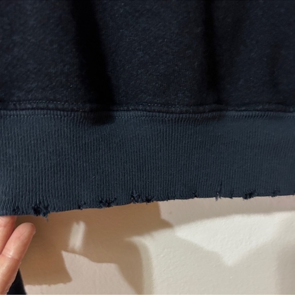 N:Philanthropy Black Distressed Sweatshirt Sz M - Picture 3 of 8